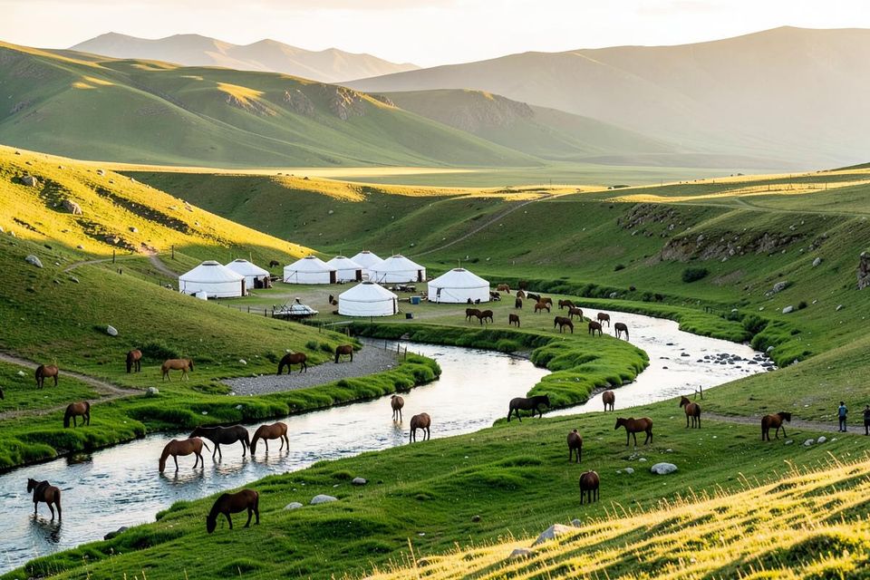 Ger camp in the Orkhon valley